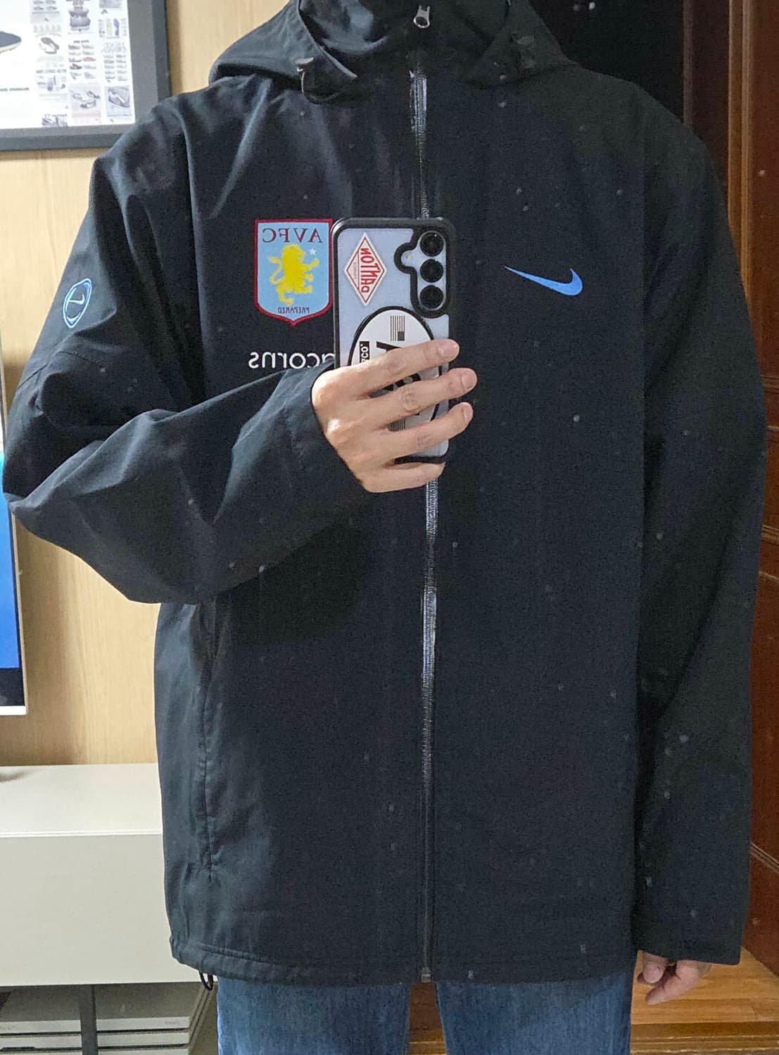 (착샷) 나이키 아스톤빌라 바람막이 후드 09-10시즌 레트로 상품이미지8