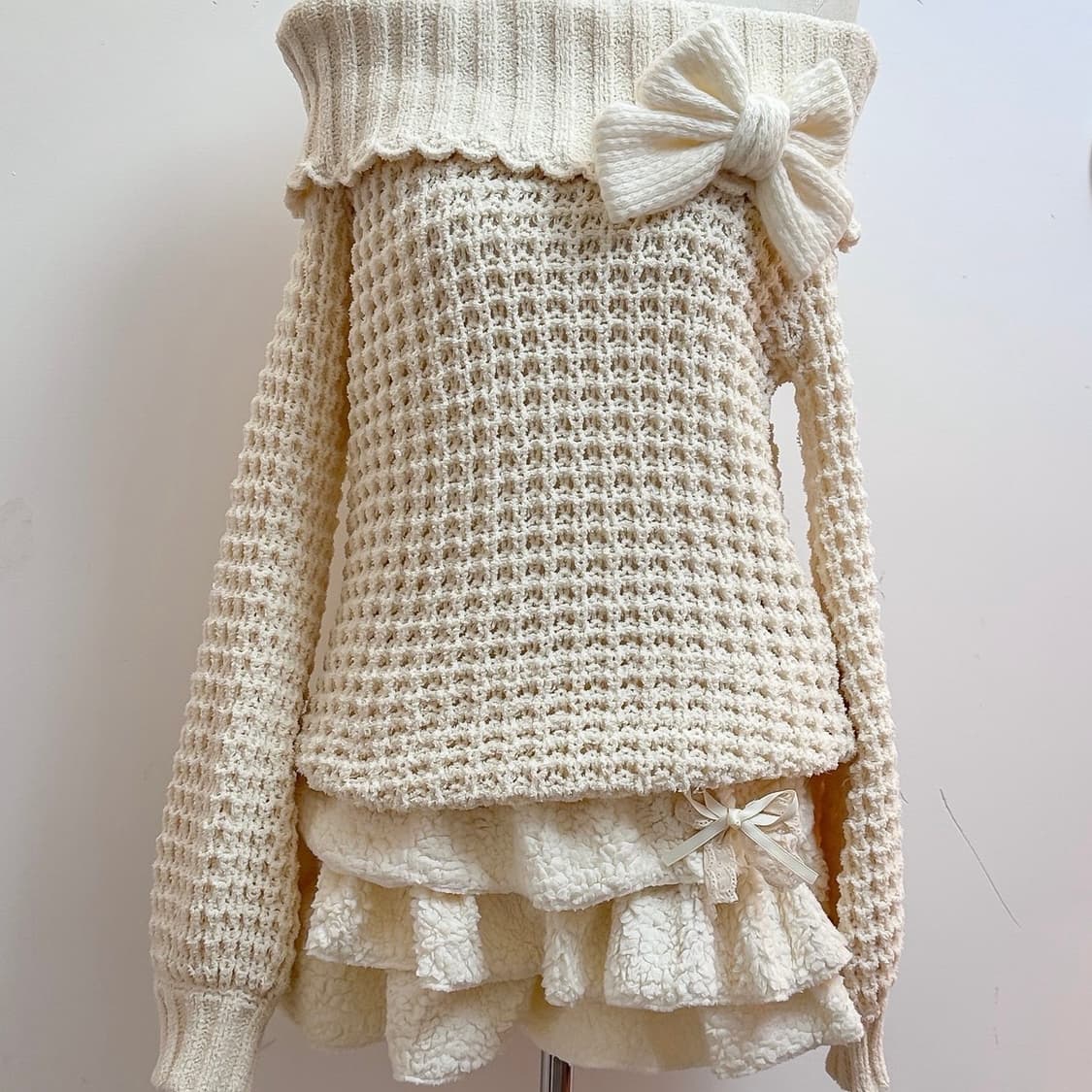 리즈리사 핀터깔 히메갸루 리본니트  상품이미지2