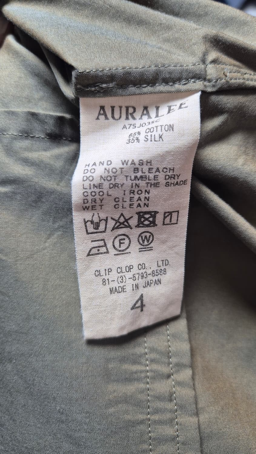 오라리 17ss FINX SILK CHAMBRAY 셔츠 자켓 상품이미지8