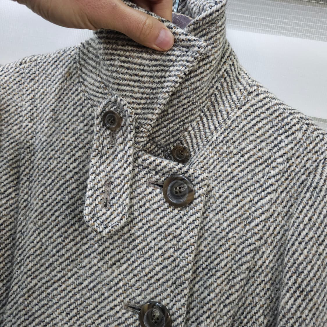 버버리런던 블루라벨 트위드울 코트- 우먼38 상품이미지6