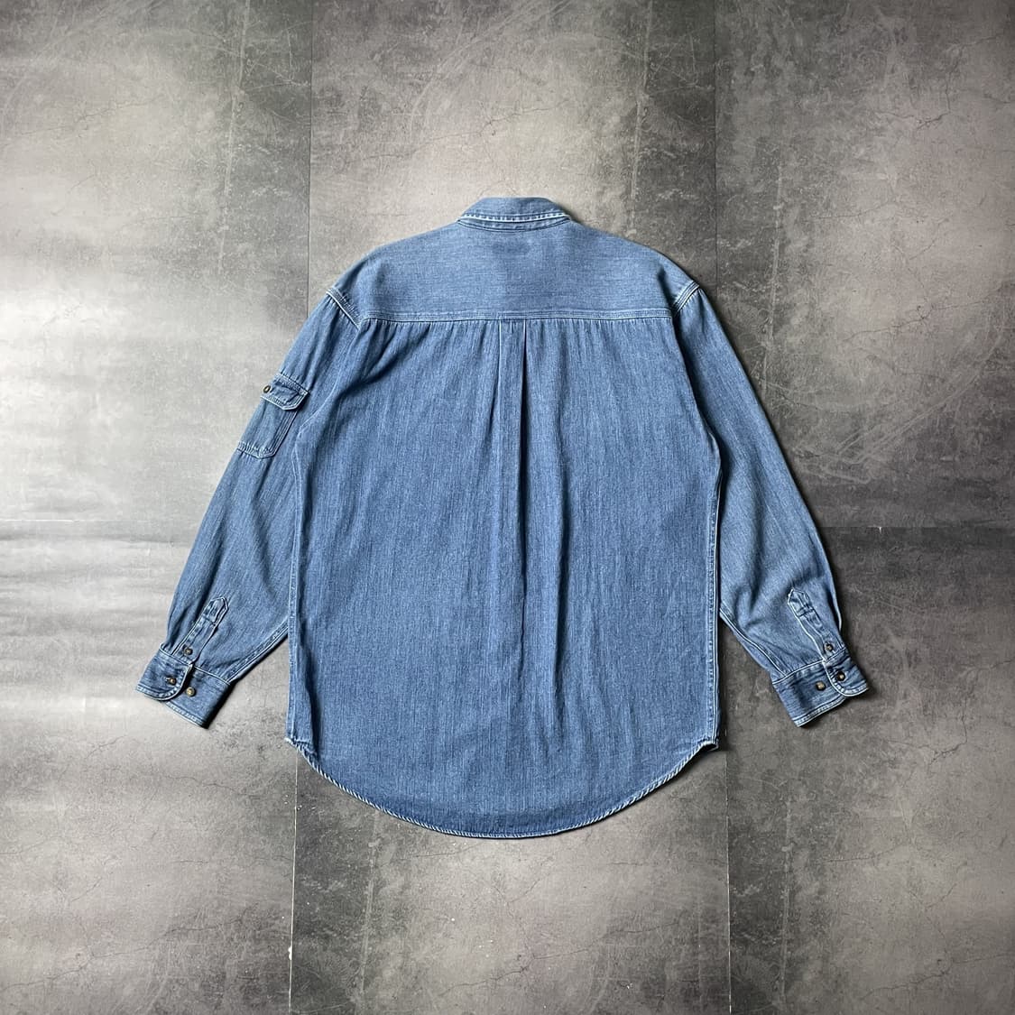 UNKNOWN 빈티지 플랩포켓 코튼 데님 셔츠 A00711 상품이미지7