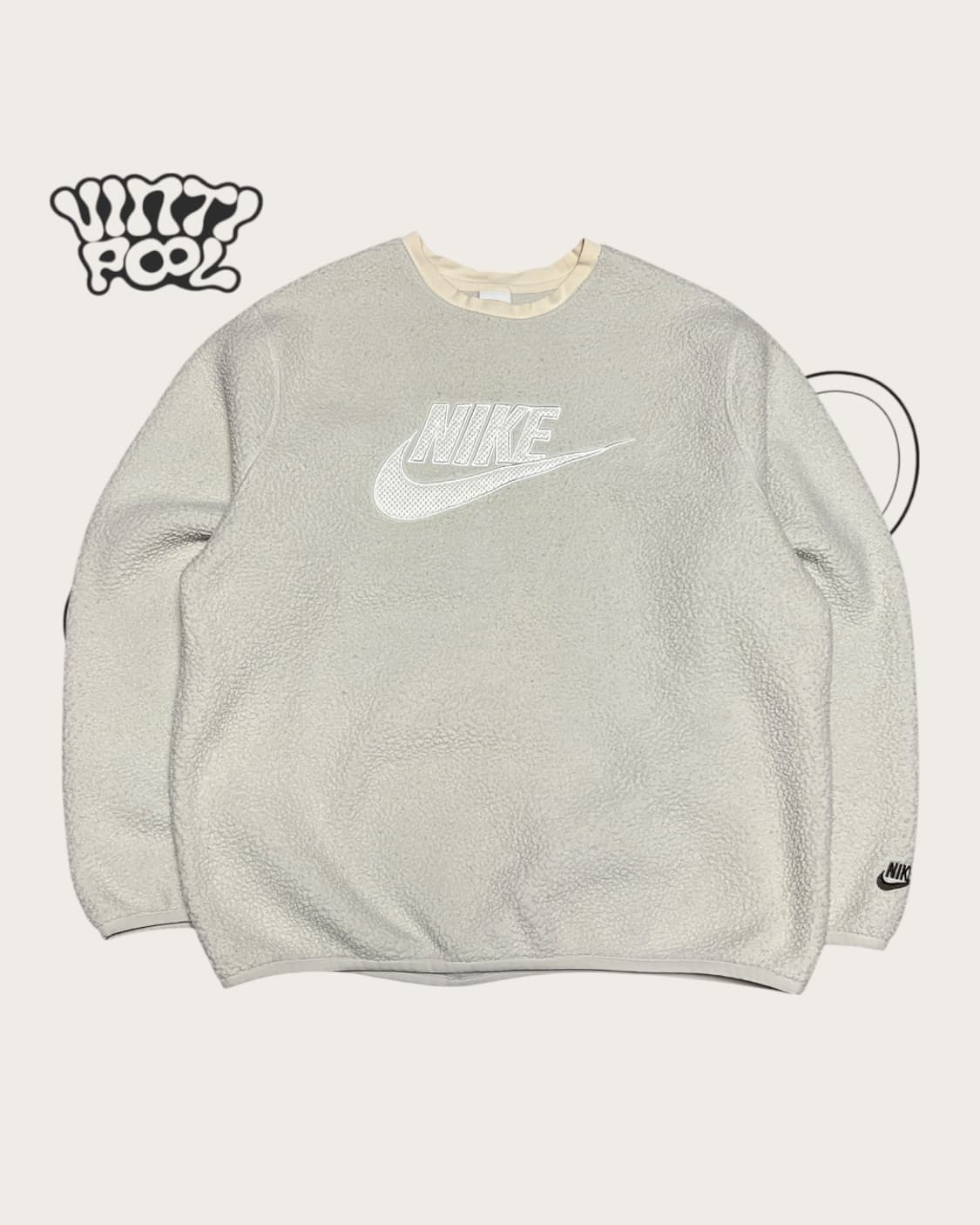 나이키 빅로고 플리스 맨투맨 XXL 아이보리 상품이미지1