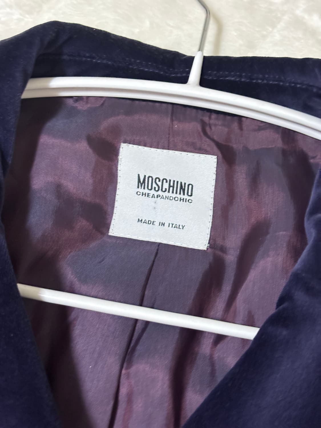 Moschino 모스키노 벨벳 리본 블레이져 자켓 퍼플 히메 갸루 고딕  상품이미지5