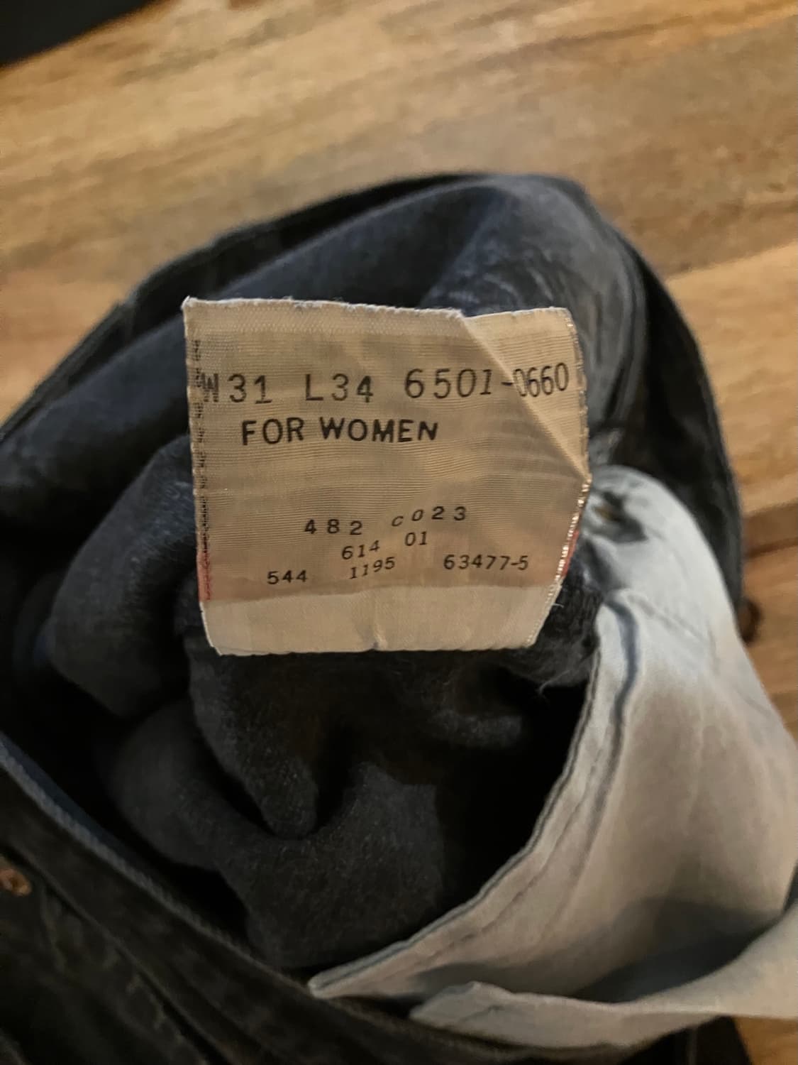 90s USA 빈티지 리바이스 501 블랙 데님 팬츠 상품이미지10