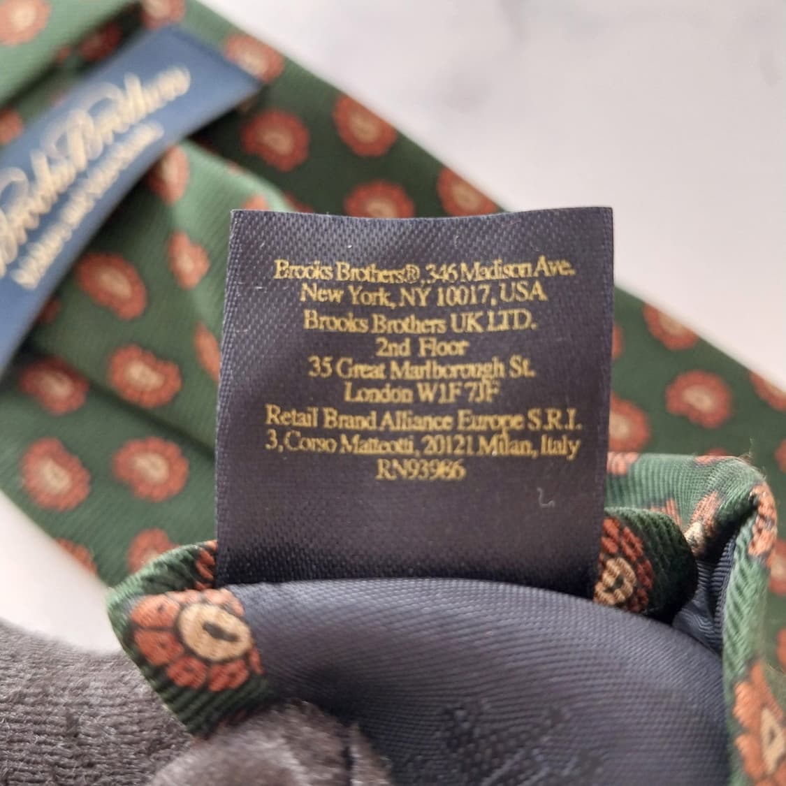 브룩스 브라더스 실크 페이즐리 넥타이 8.6cm A+등급 K1637
 상품이미지9