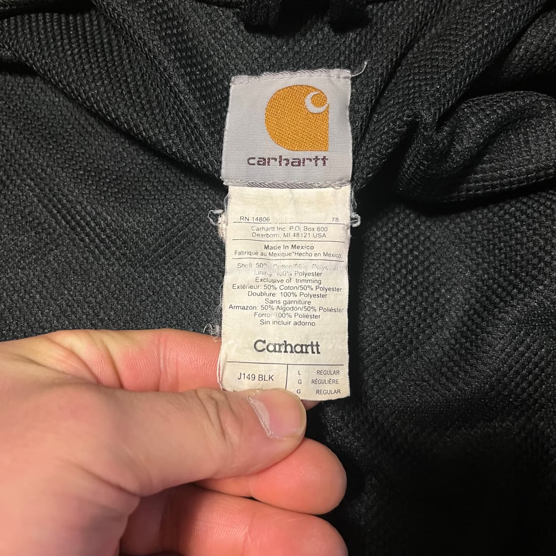 [L] 00s 빈티지 칼하트 J149 BLK 상품이미지7