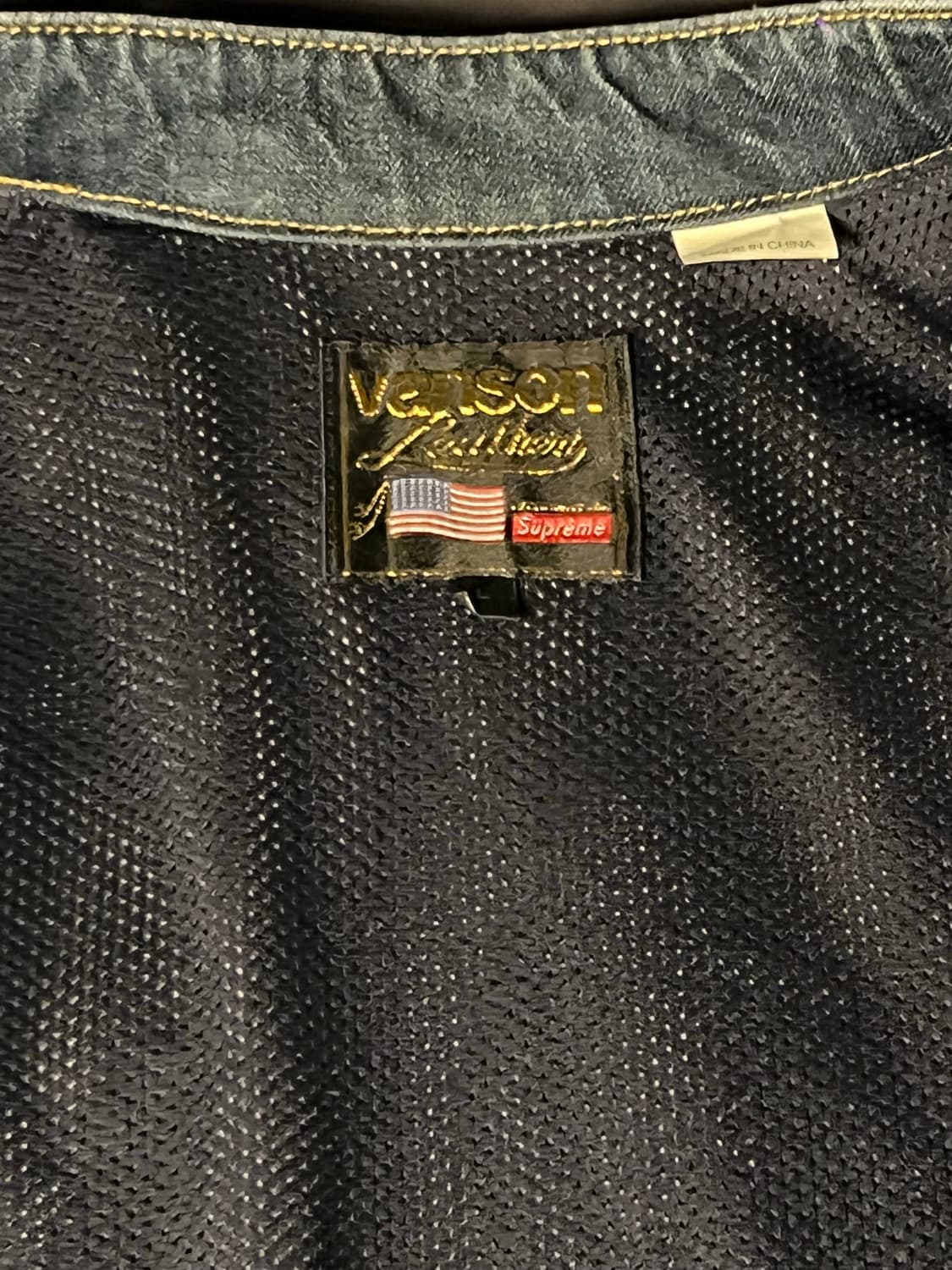 슈프림x밴슨 레더스 코듀라 데님 자켓 블루 L 상품이미지5