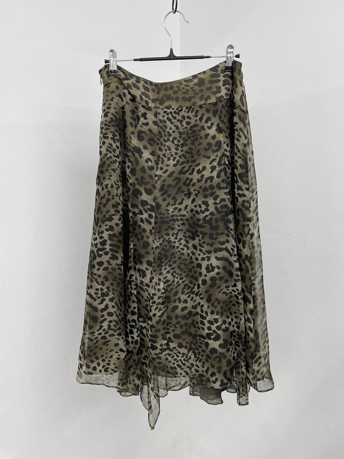 그린 레오파드 아일렛 쉬폰 스커트 상품이미지8
