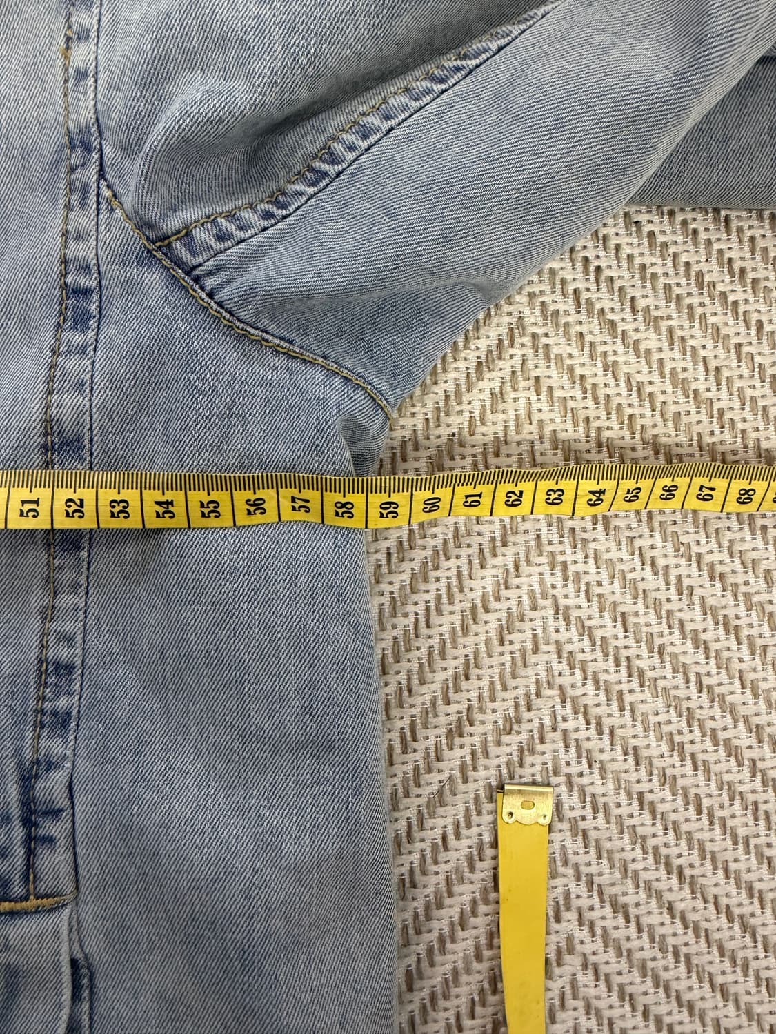 정품) 시스템 한섬 23ss 오버핏 워싱 데님 셔츠 자켓 82 상품이미지9