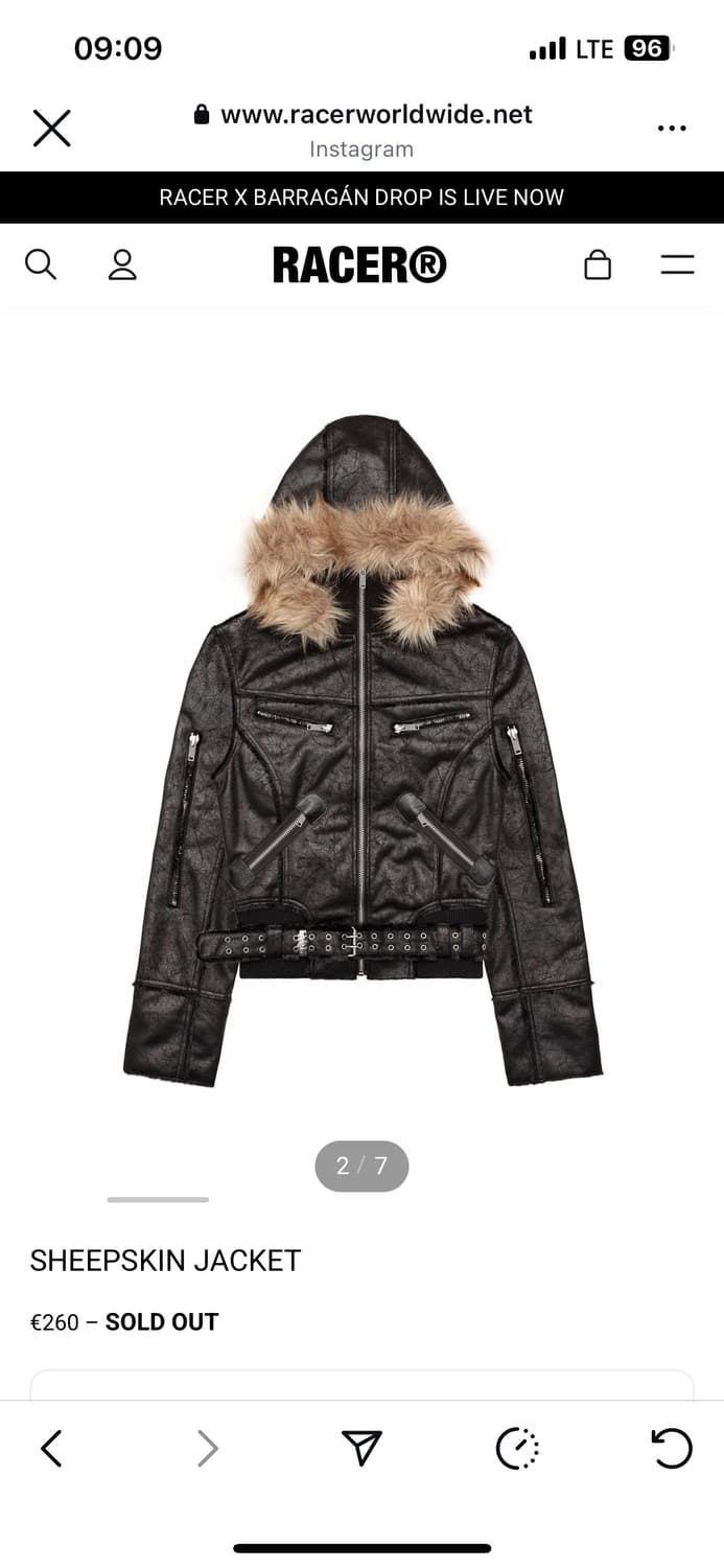 Racerworldwide sheepskin jacket 상품이미지2