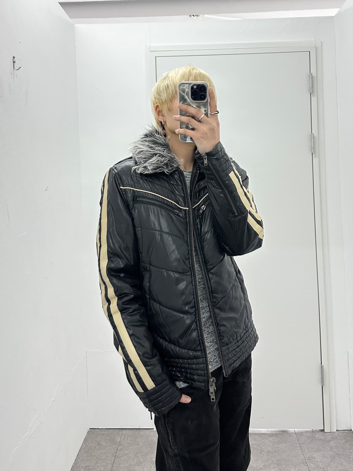 00s shaggy fur padded jacket 상품이미지3