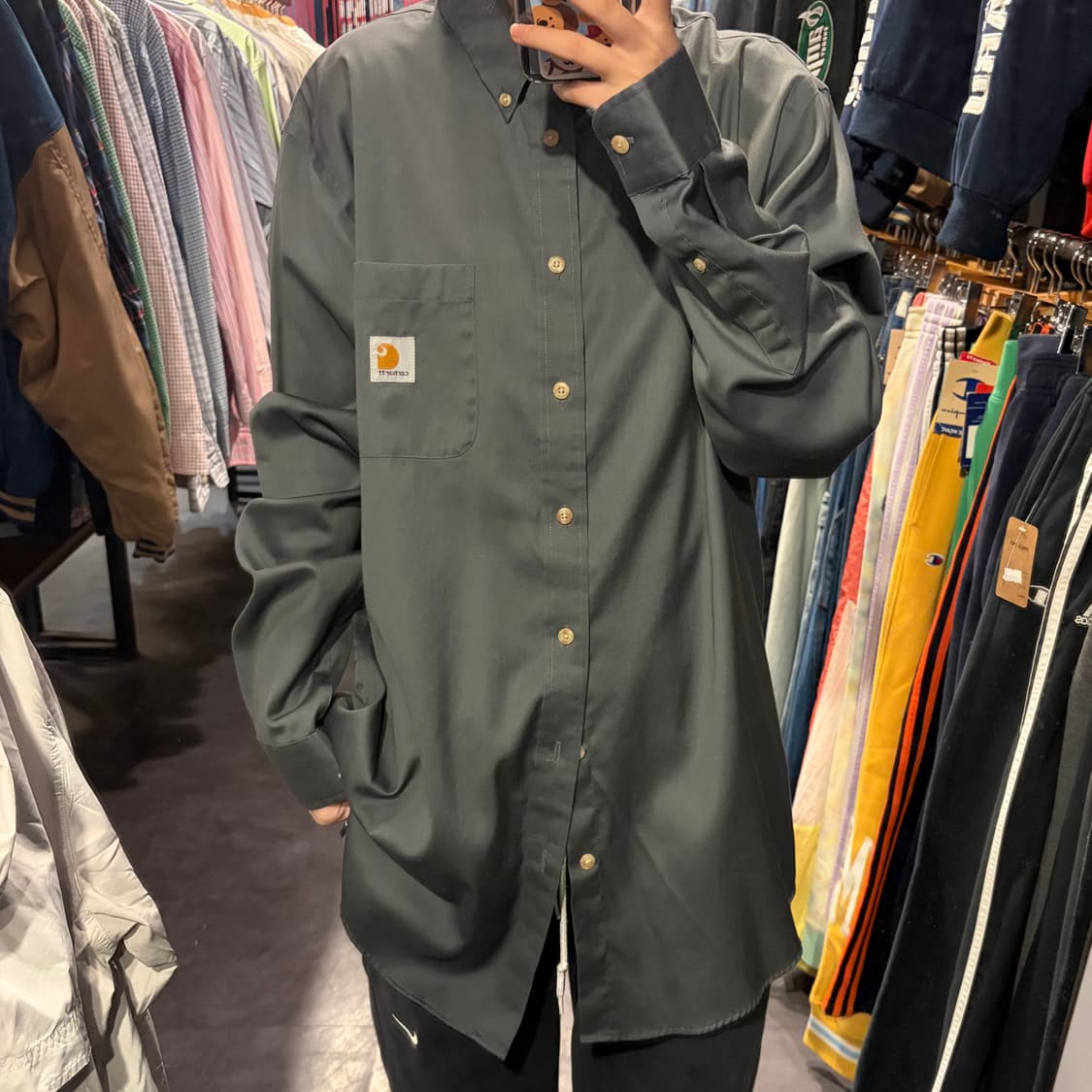 [IM] Carhartt 칼하트 긴팔 셔츠 실키그레이 상품이미지1