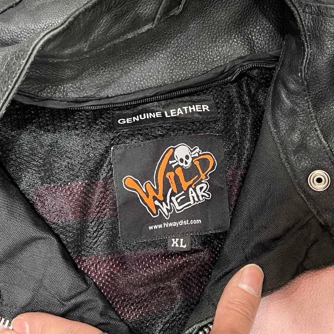  와일드웨어 배색 레더 자켓 y14922 상품이미지7