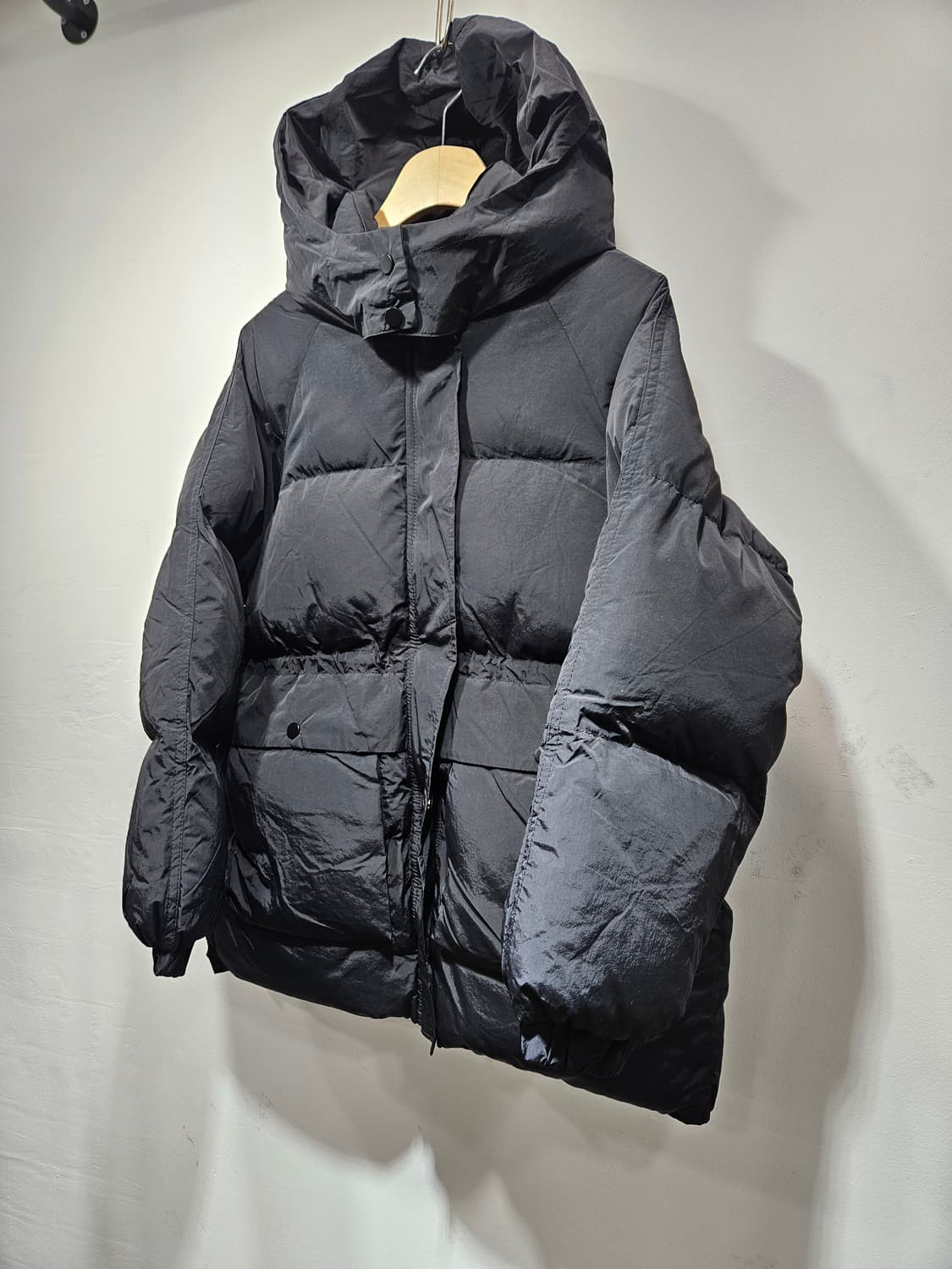 플라스틱아일랜드 블랙 후드 패딩 점퍼 Free  상품이미지9