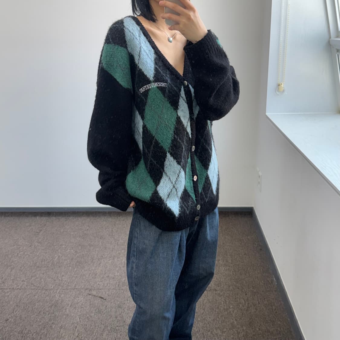 Thisisneverthat 디스이즈네버댓 아가일 블랙 가디건 상품이미지2