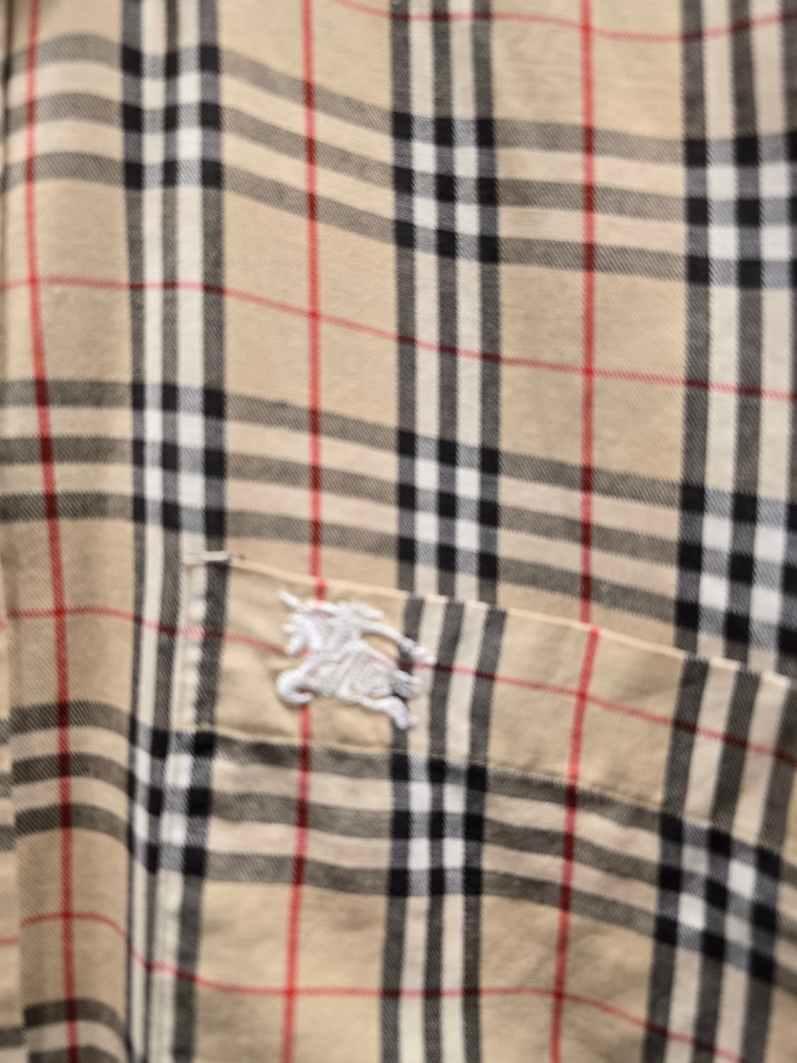 버버리 체크 남방 100% 코튼 95 상품이미지3