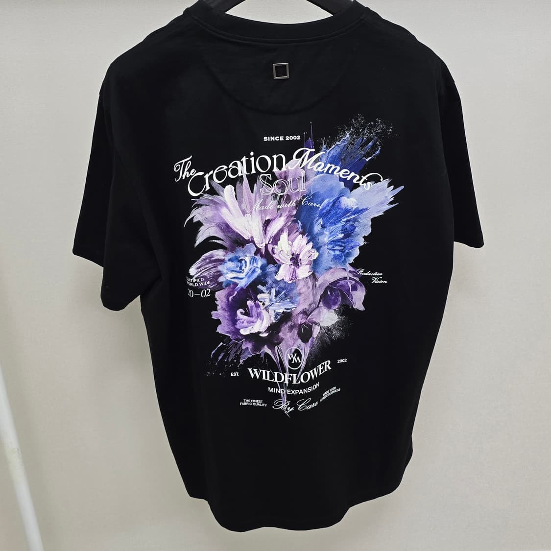 25ss 우영미 플라워 백로고 반팔 티셔츠 52사이즈 110 판매 상품이미지1