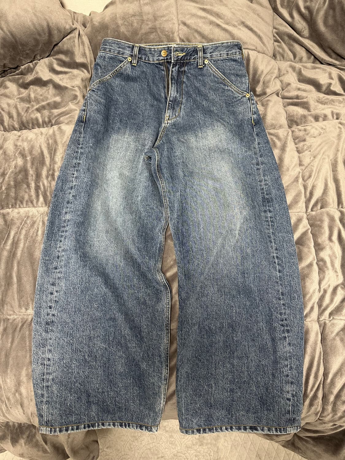 [2] 해칭룸 와이드 커브진 블루  상품이미지1