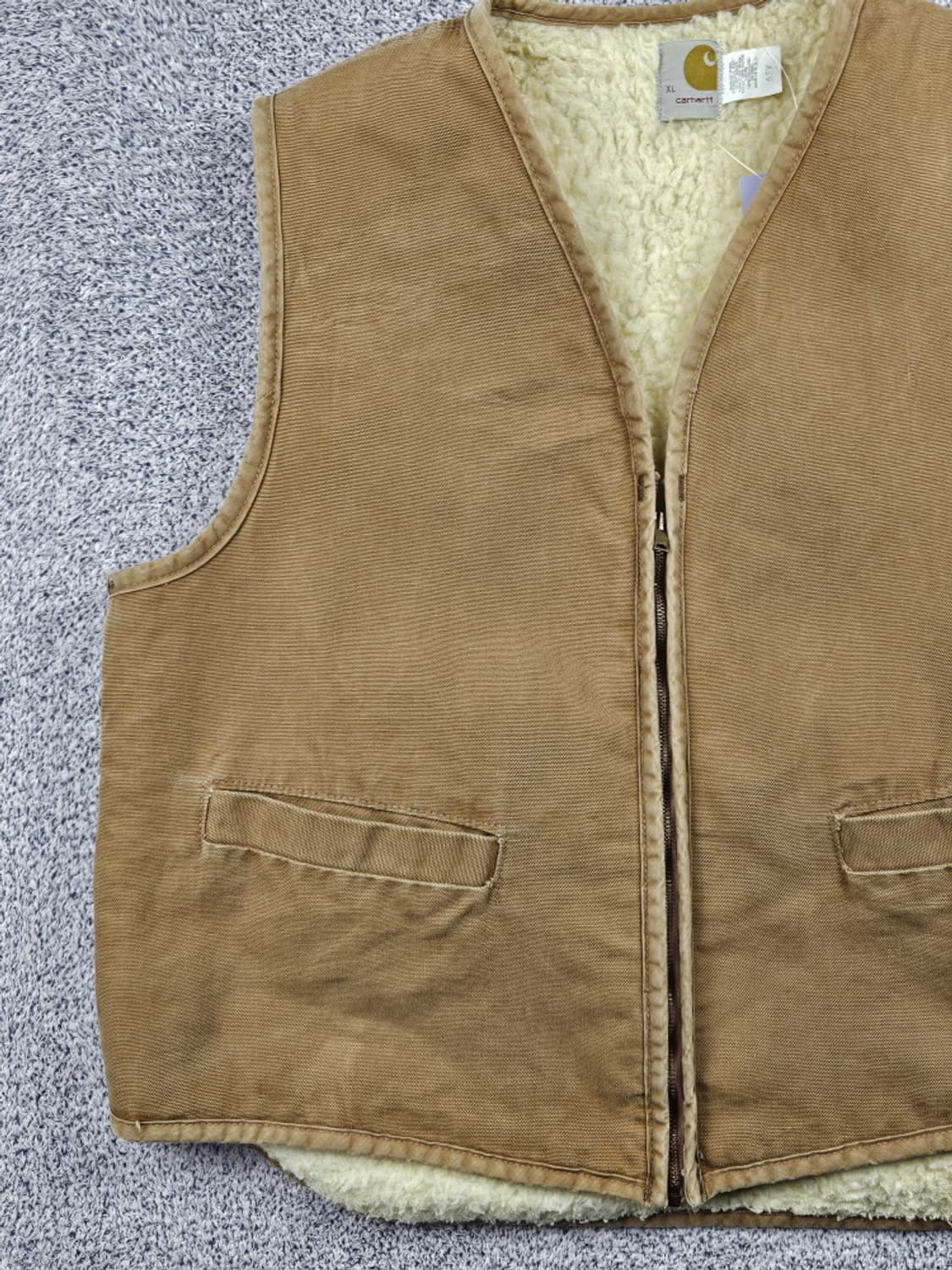70's USA 칼하트 덕캔버스 쉐르파 베스트 ( XL ) / 10354 상품이미지5