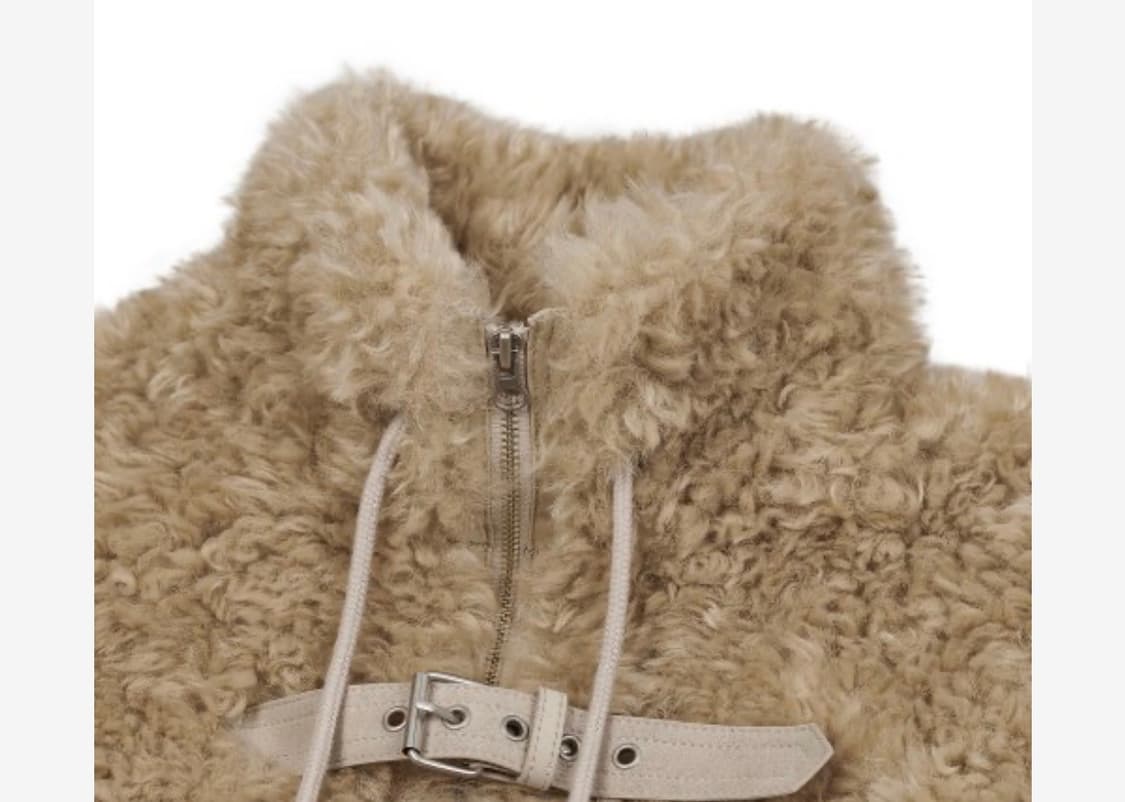 새상품)타입서비스 Leather Mixed Fur Jumper  상품이미지5