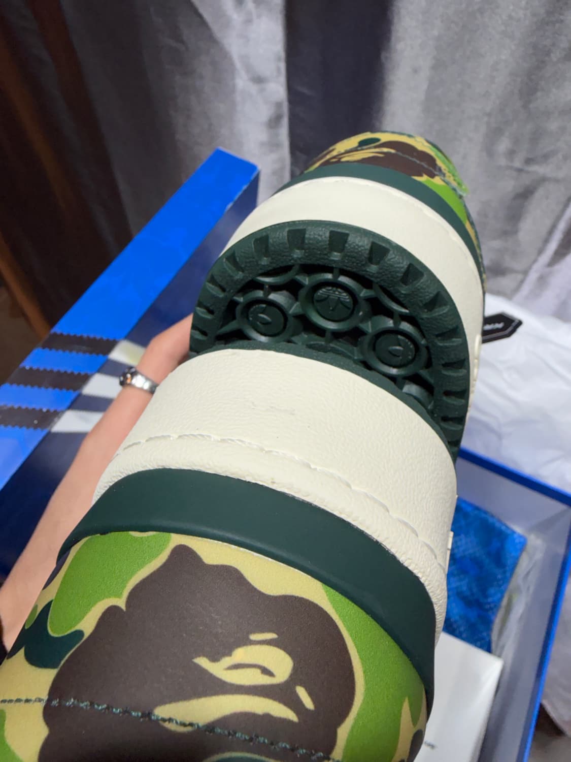 (새상품) 285 아디다스 x 베이프 포럼 84 로우 그린 카모 상품이미지7