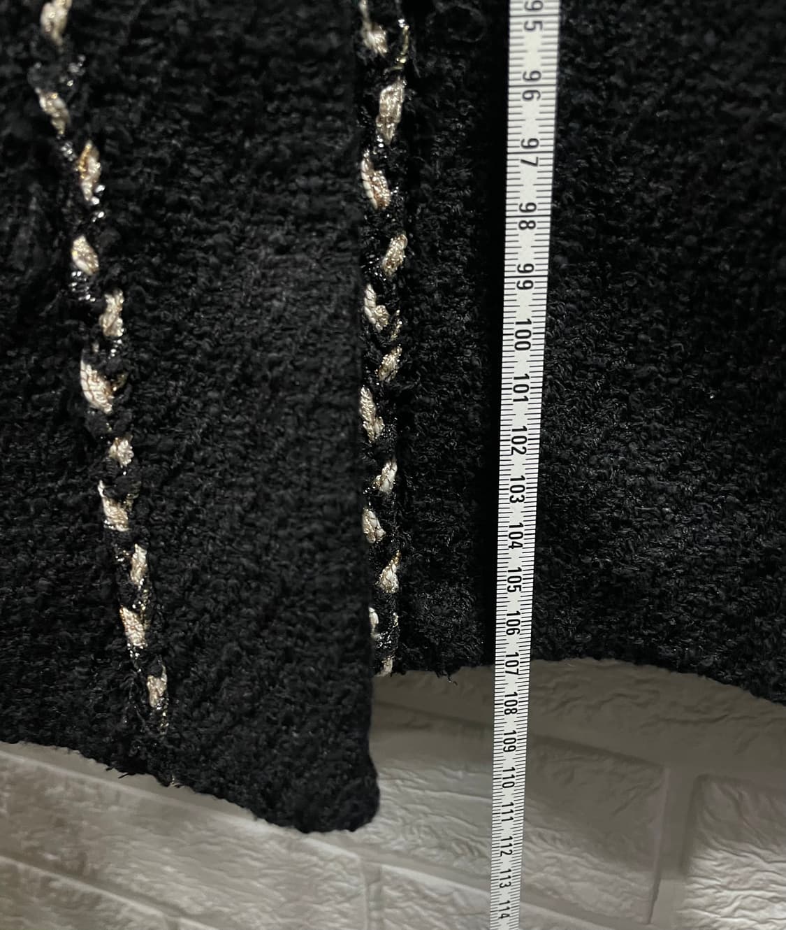 칼라거펠트 트위드 롱코트 새상품:) 하객룩오피스룩데이트룩 상품이미지9