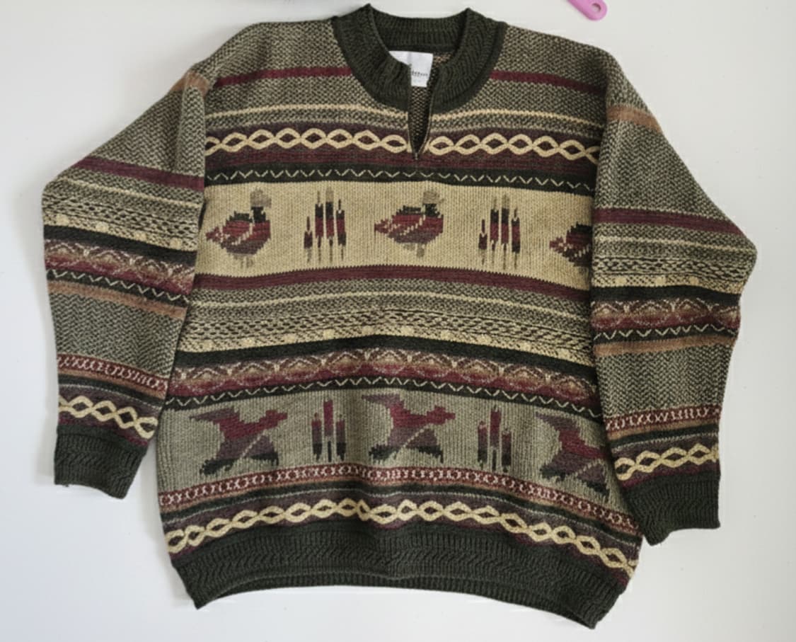 뉴질랜드 빈티지 스노위피크 빈티지 울 니트/snowy peak 상품이미지1