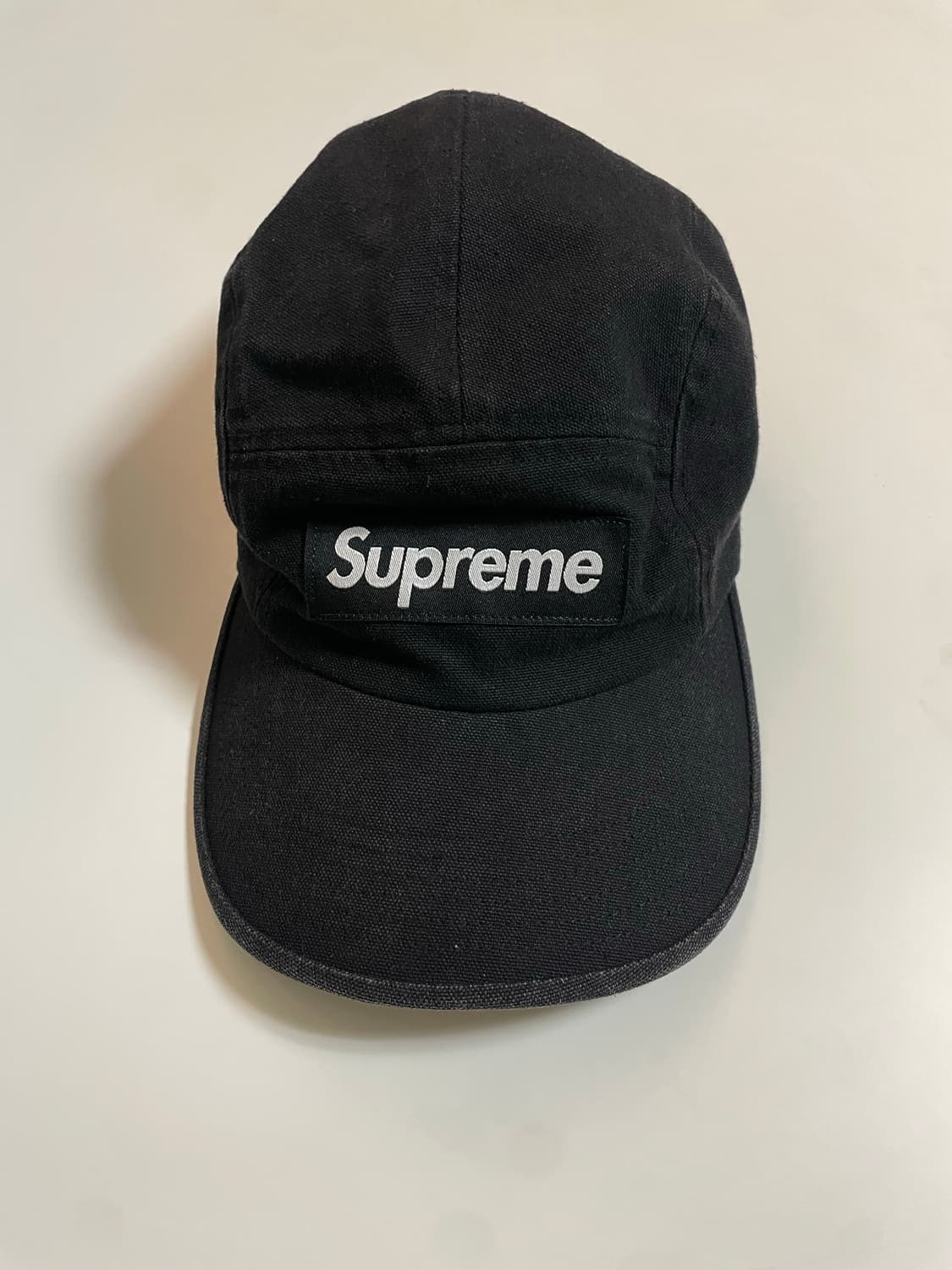 24ss) 슈프림 워시드 치노 트윌 캠프캡 블랙 상품이미지2