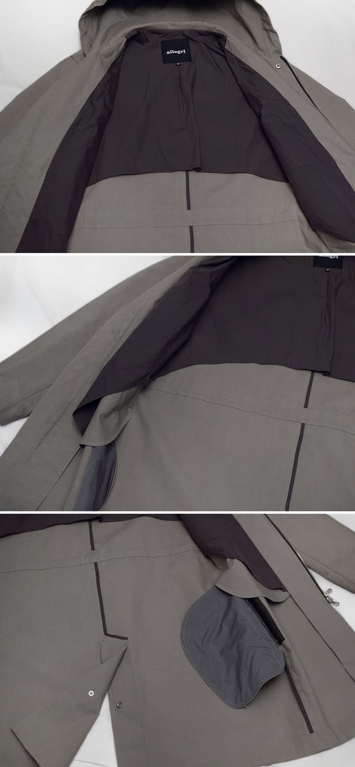 알레그리 코튼 하드쉘 더블페이스 후디드 롱자켓 (50 / 100-105) 상품이미지7