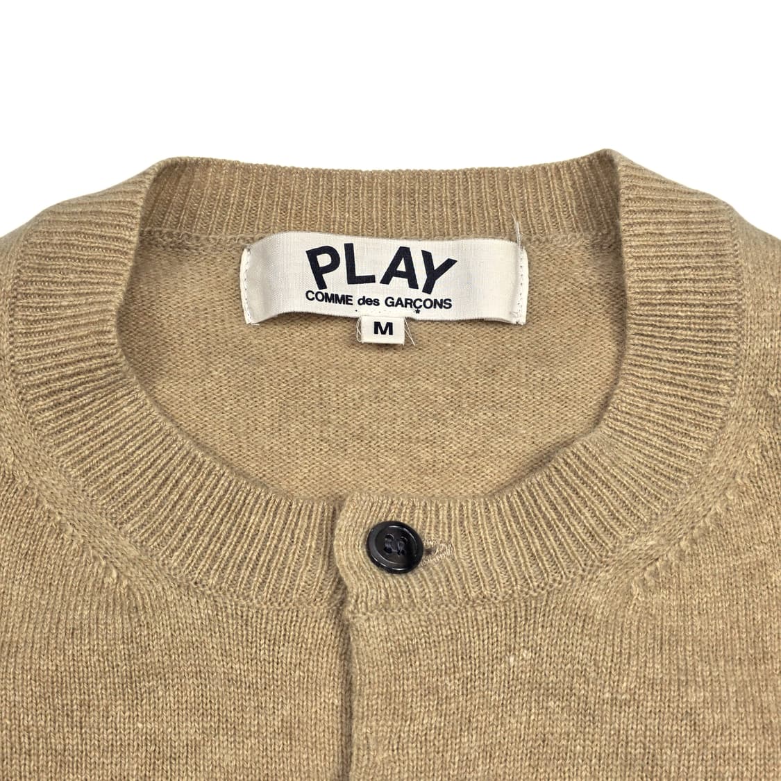 꼼데가르송 플레이 여성 라운드넥 가디건 베이지 상품이미지4