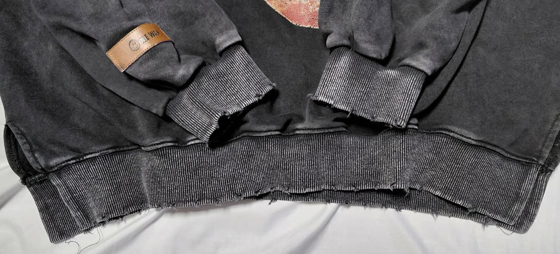 [ONE WAY] 원웨이 빈티지 미키 피그먼트 데미지 후드티 상품이미지3