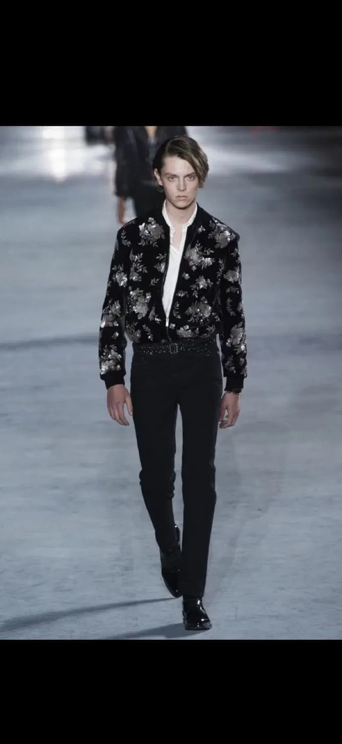 (BTS V착장) 생로랑 바시티 블랙자켓 ysl saint laurent 상품이미지4