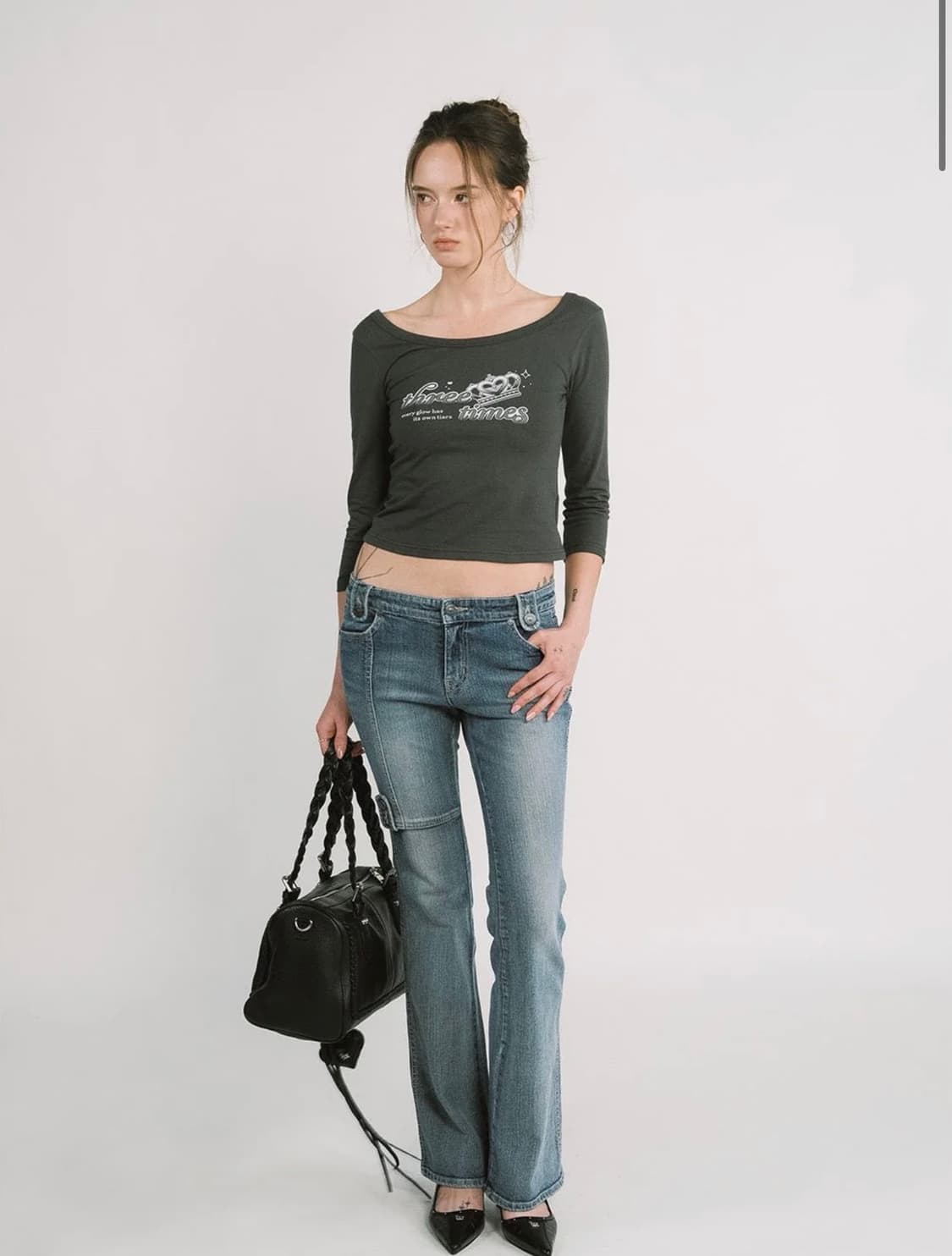 쓰리타임즈 ava bootcut jeans 부츠컷 청바지 상품이미지2