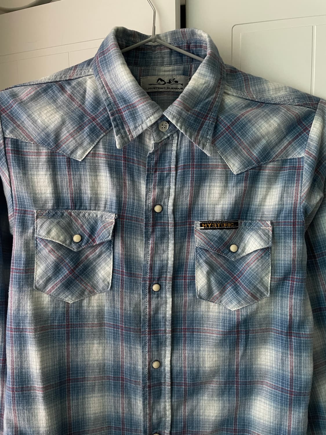 히스테릭글래머 블루 체크 셔츠 상품이미지2