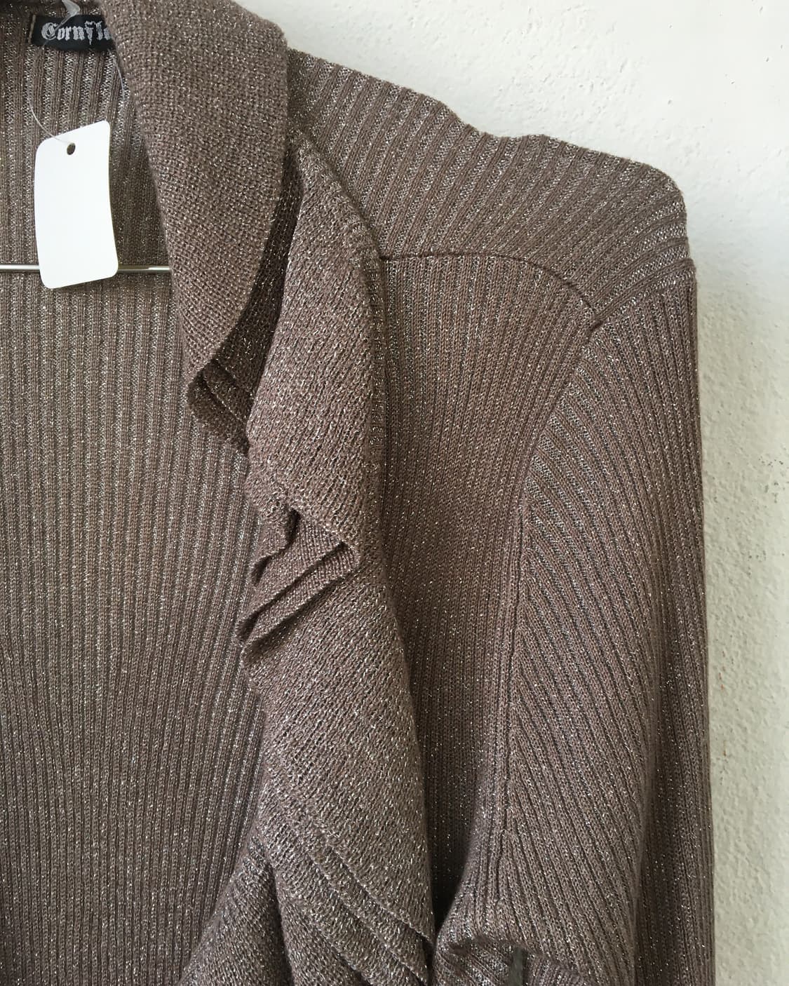 Glitter ruffle knit cardigan 상품이미지5