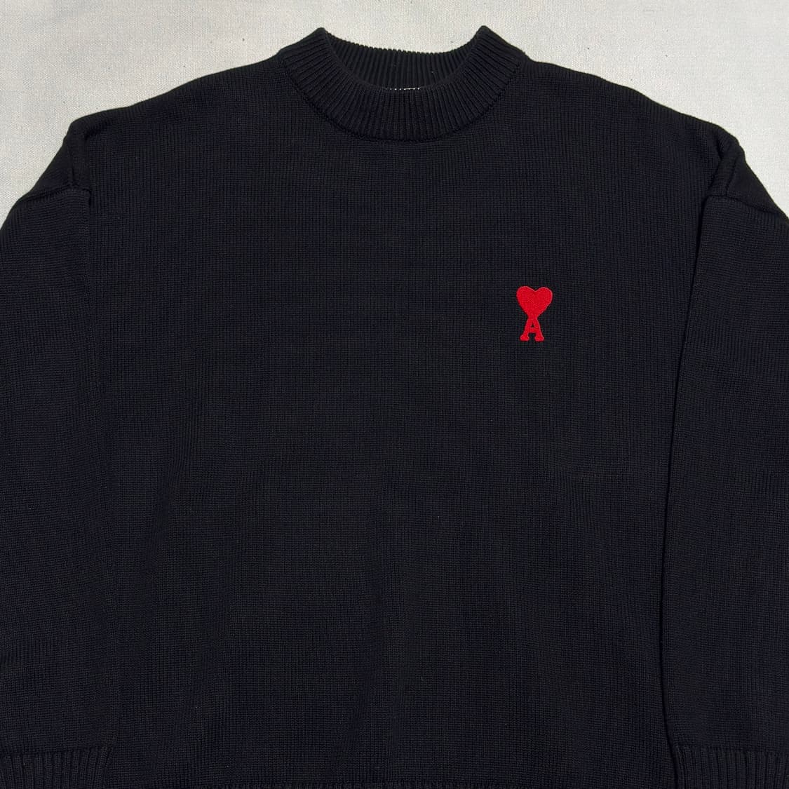 XL 아미 블랙 코튼 니트  상품이미지1