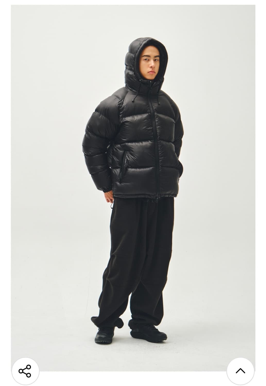 레테르코모 디쉘 크로스 후드 푸퍼 패딩 블랙 상품이미지8