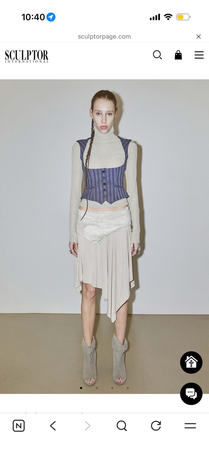 스컬프터  Beaded Jersey Skirt Raw 상품이미지1