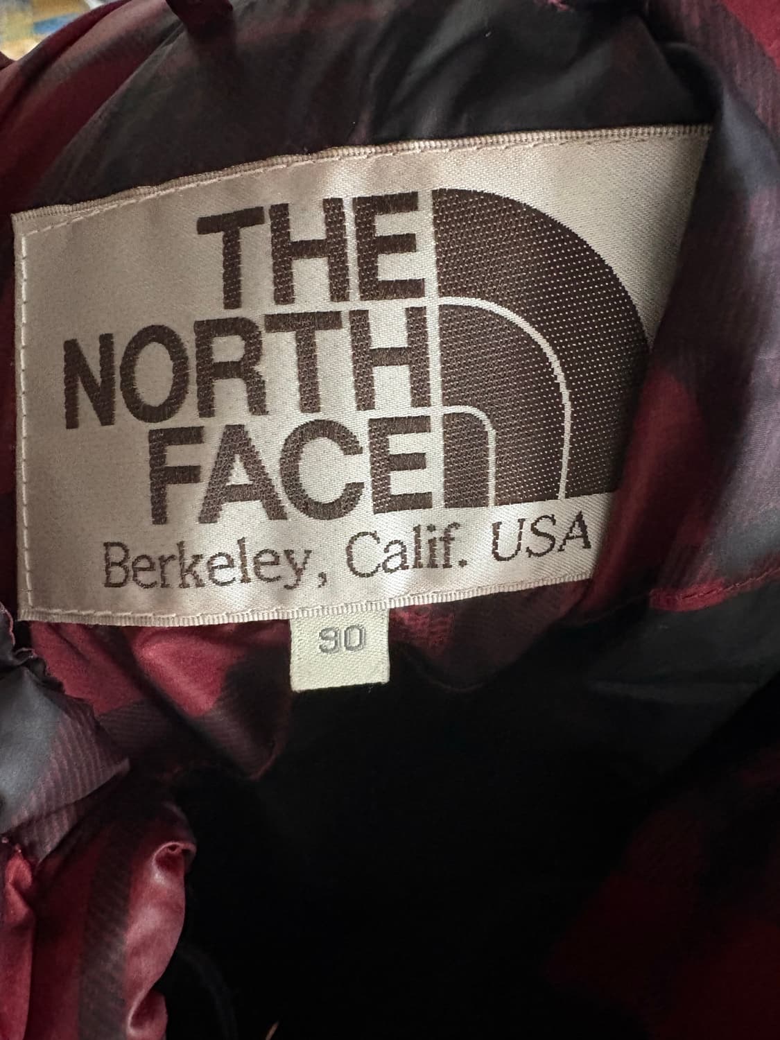 노스페이스 체크 패딩 700 90사이즈  상품이미지3