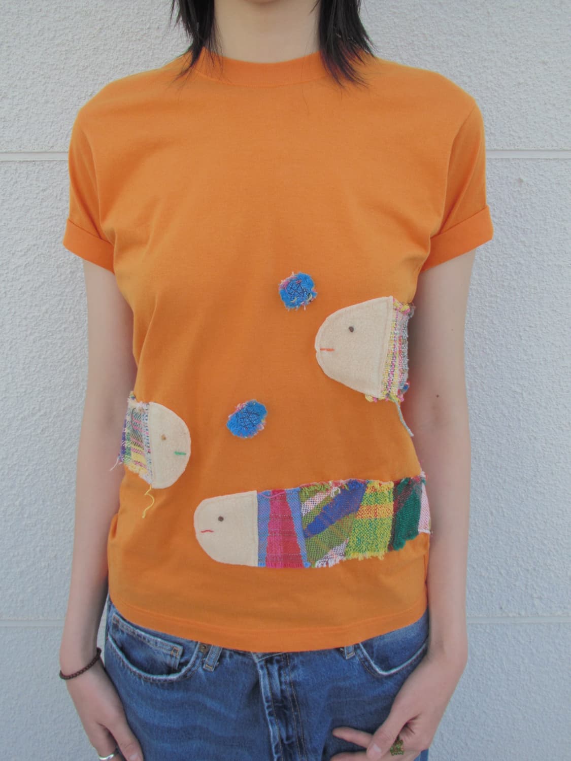 Remake fish patchwork top 상품이미지3
