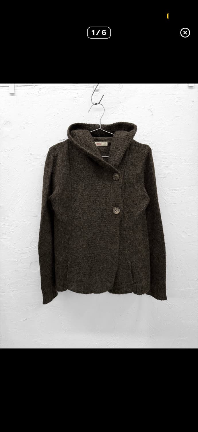 chime 모헤어 니트 후드 가디건 상품이미지1