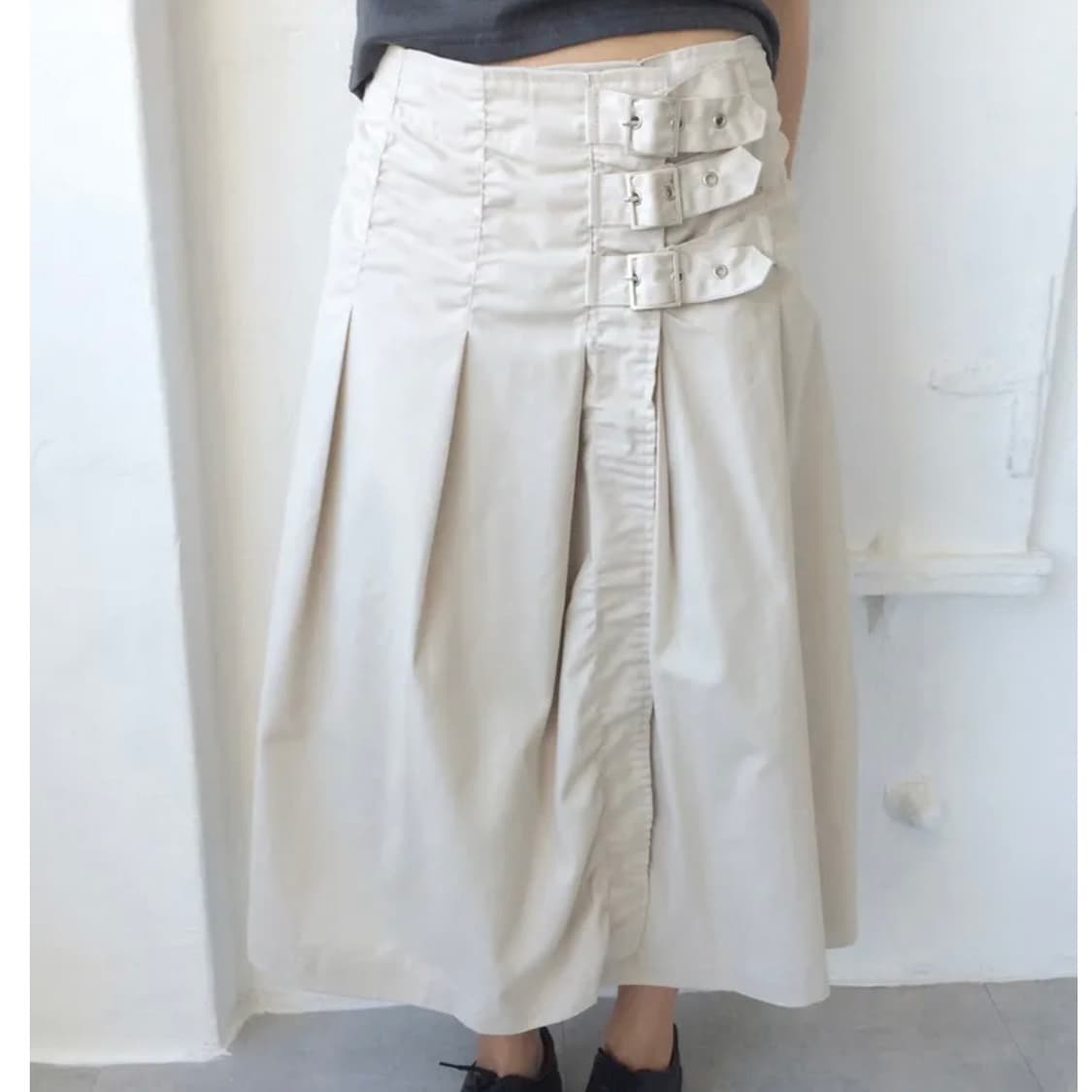 wrap 3 buckle belt skirt 상품이미지3
