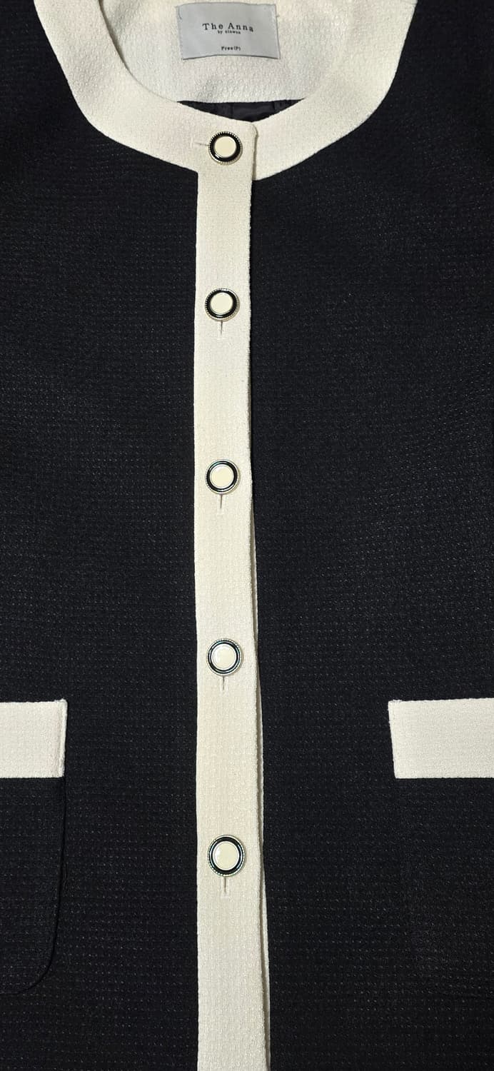 di classe The Anna 블랙 배색 트위드 자켓 Free 상품이미지5