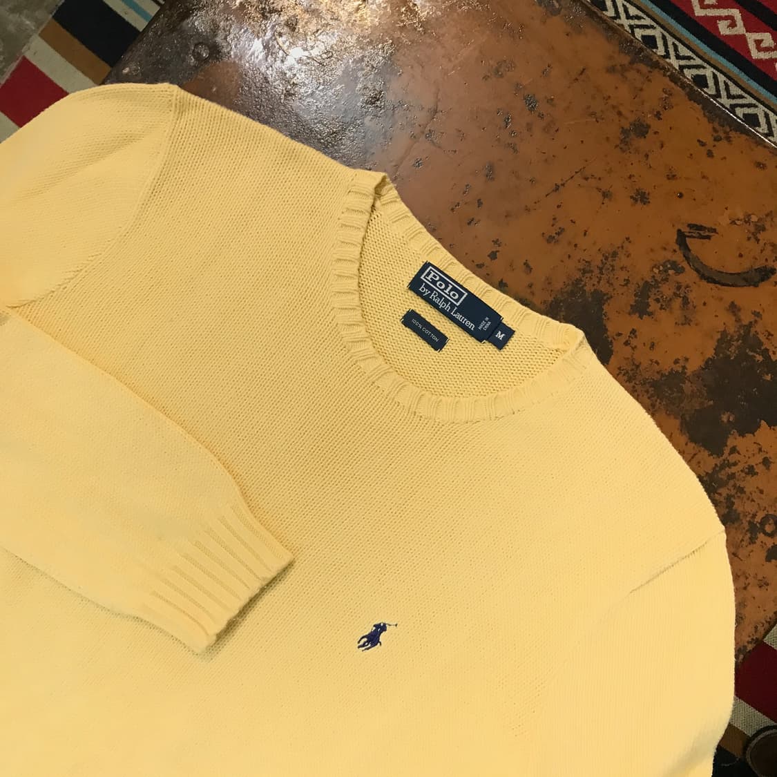 폴로랄프로렌 옐로우 코튼 니트 남성 110 사이즈  상품이미지3