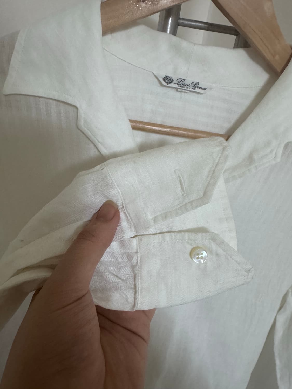 로로피아나 린넨 셔츠 화이트 44 상품이미지3