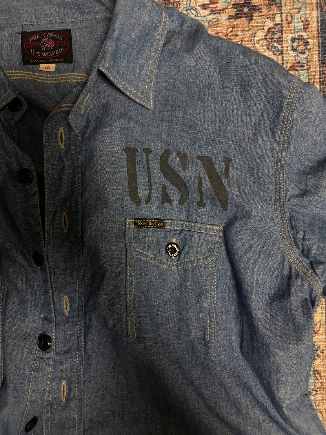 토이즈 맥코이 마릴린 먼로 샴브레이 셔츠 상품이미지5