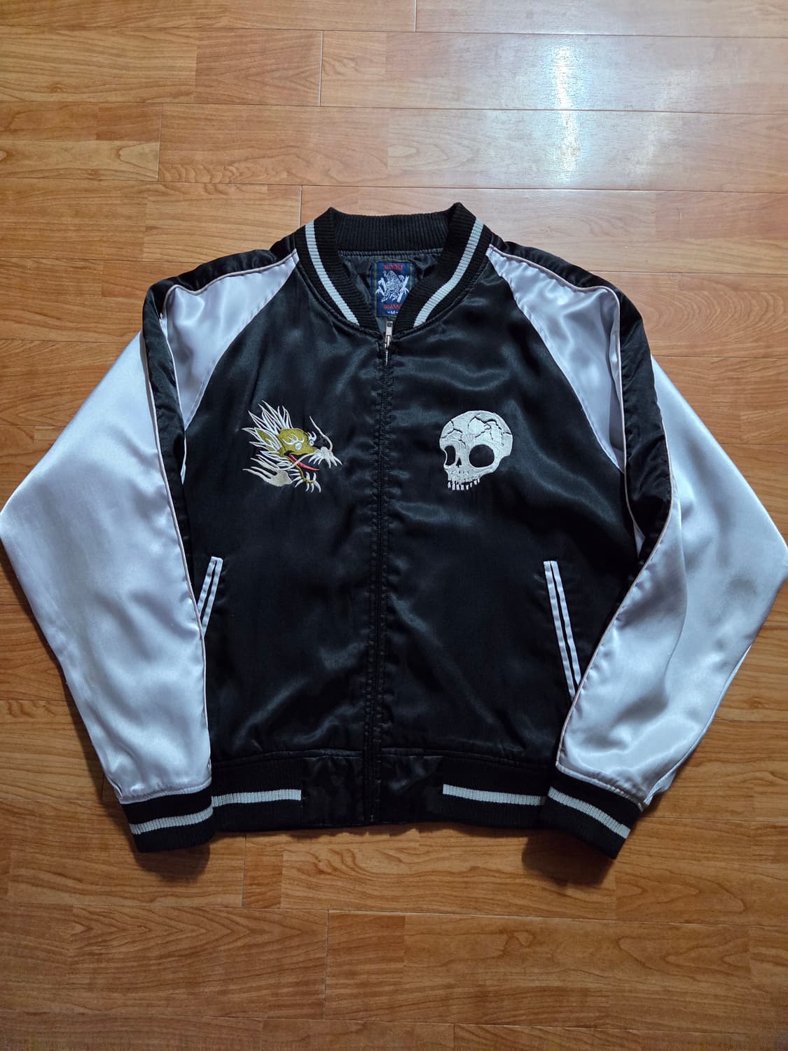 일본 스카잔.바시티 자켓.드래곤 스컬 상품이미지1