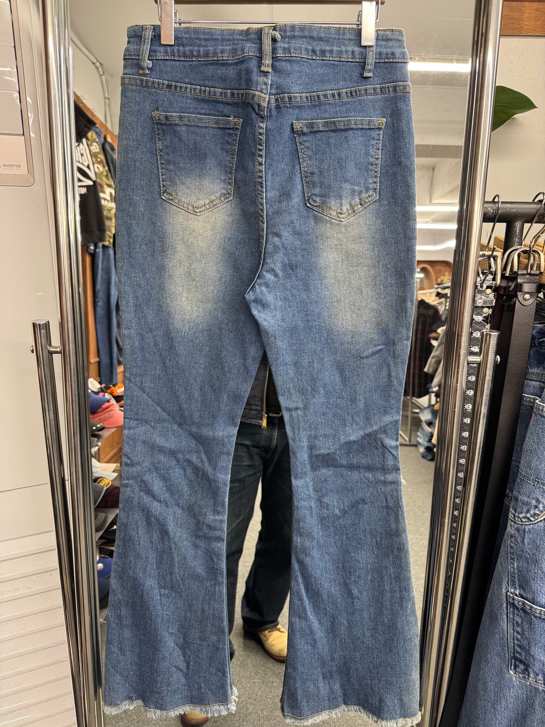 japanese vintage 여성 절개 부츠컷 데님팬츠 상품이미지3