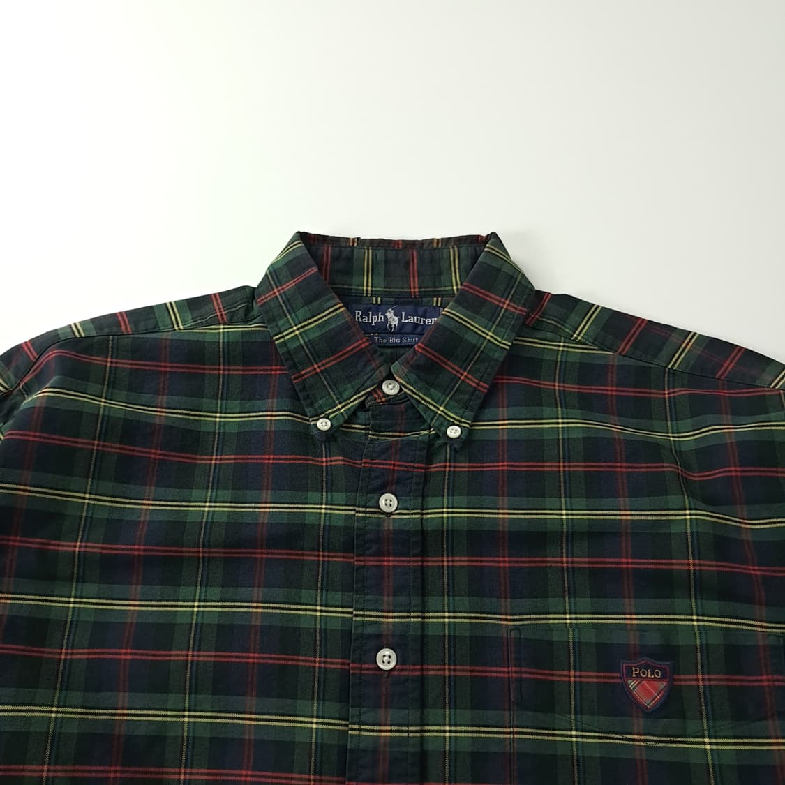 CK194 M 폴로 90s 빅셔츠 모덜 블랙워치 쉴드 엠블럼 셔츠 남방 상품이미지2