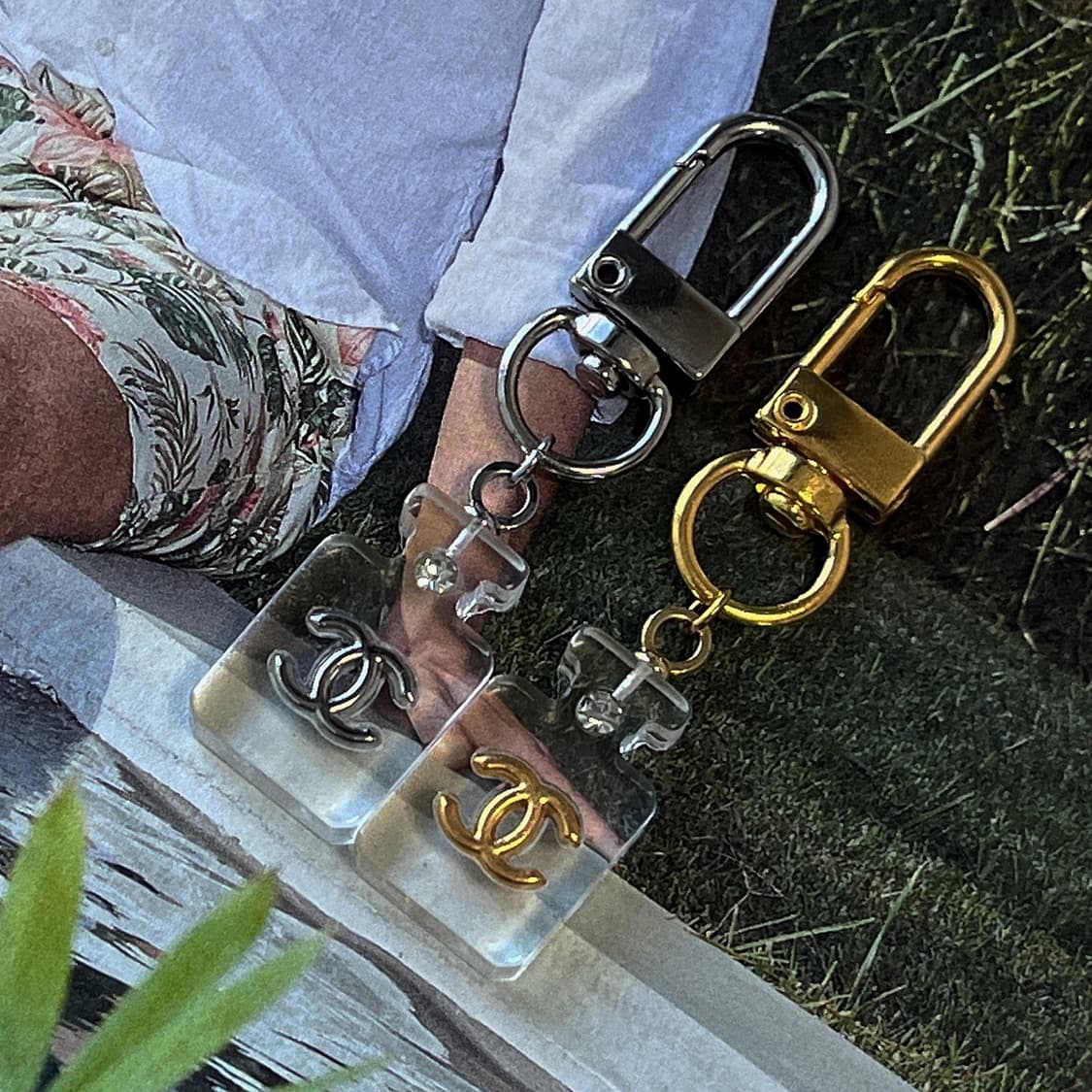 샤넬 No.5 퍼퓸 투명 골드 키링 상품이미지3